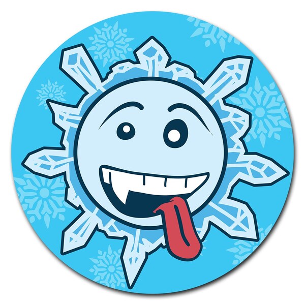 Snowflake Freak Circle Corrugated Plastic Sign